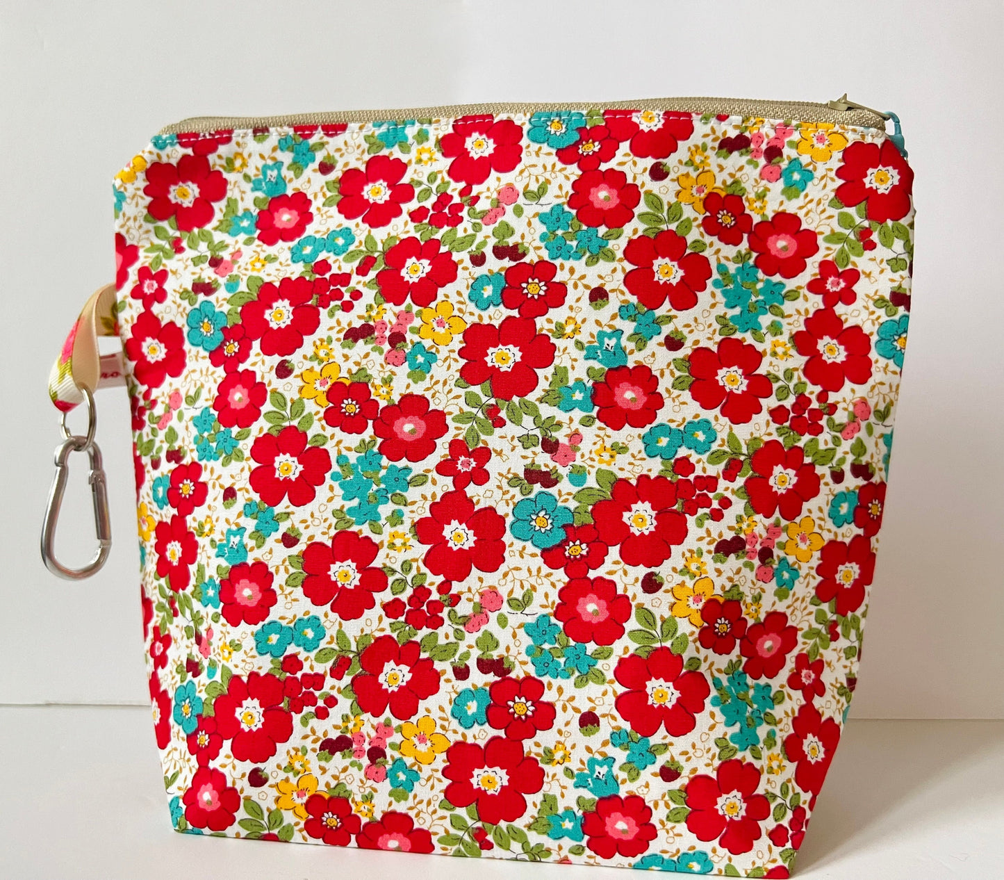 Red Floral Knitting Project Bag - Spanish Summer Collection