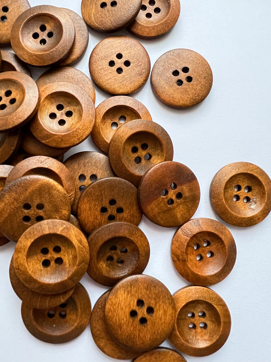 Wood Buttons 25mm *Per Button*