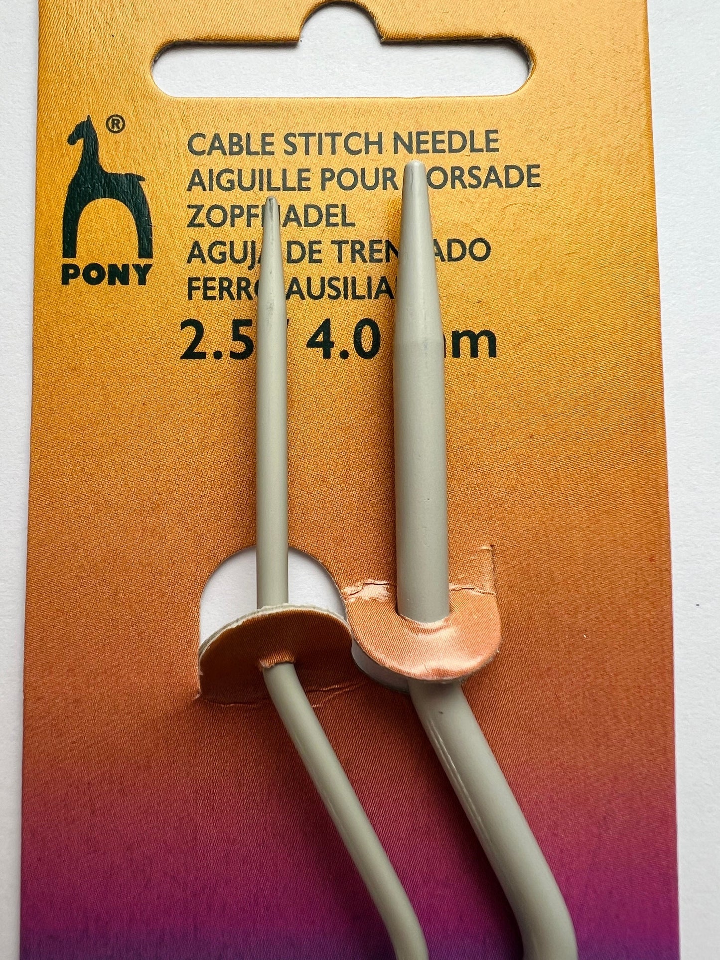 Pony Brand Knitting Cable Needles, Set of 2