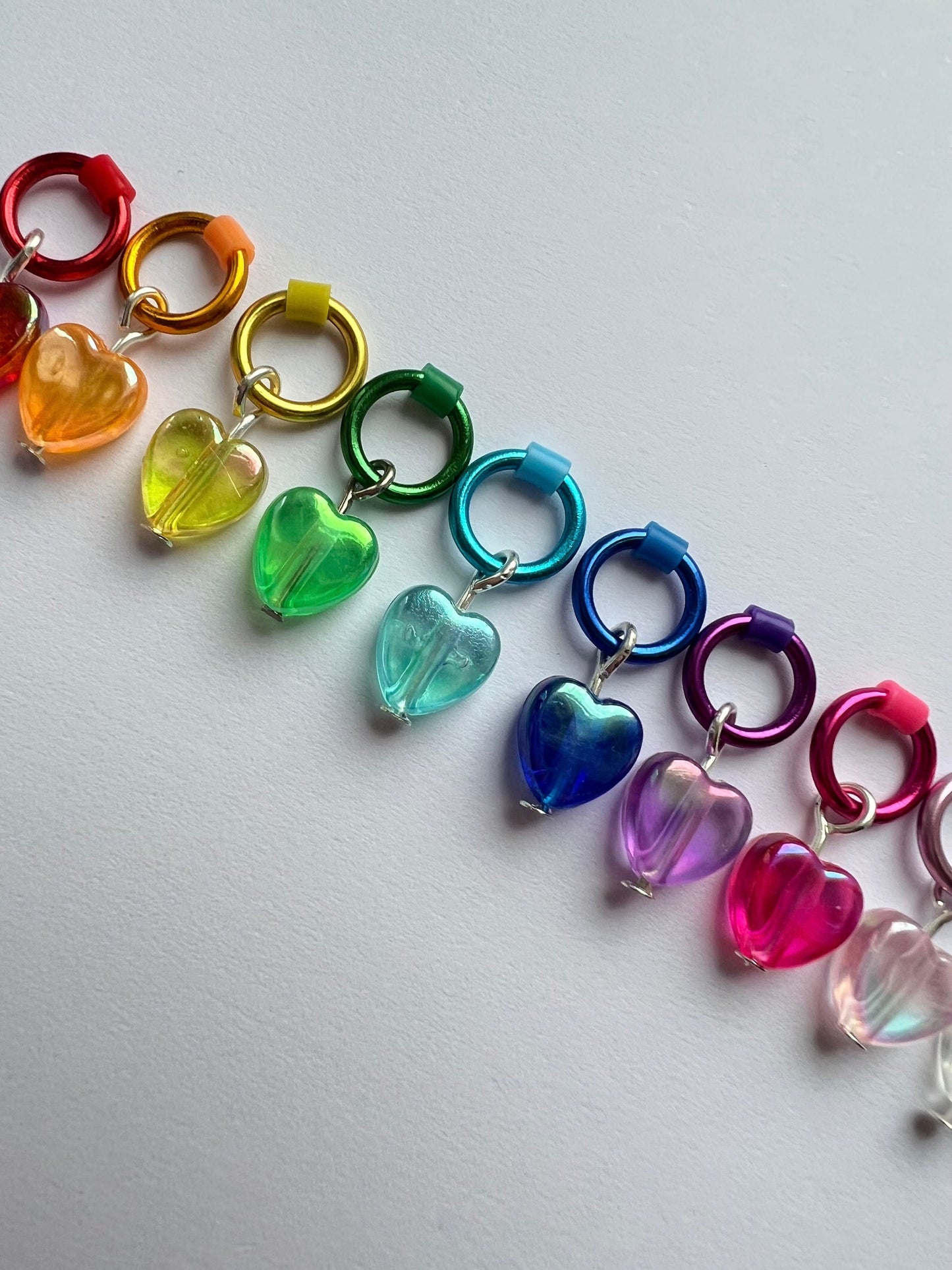 Heart Knitting Stitch Markers - Sugared Candy Charms