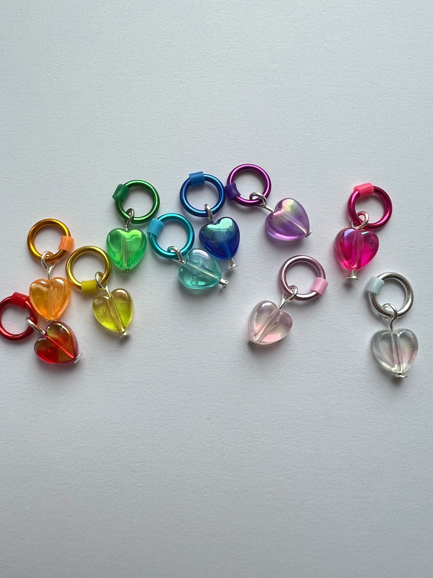 Heart Knitting Stitch Markers - Sugared Candy Charms