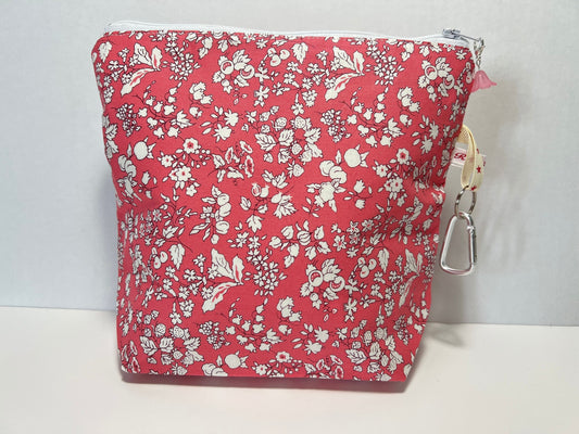 Liberty of London Fabric project bag  - Fruit Silhouette, Blush Pink