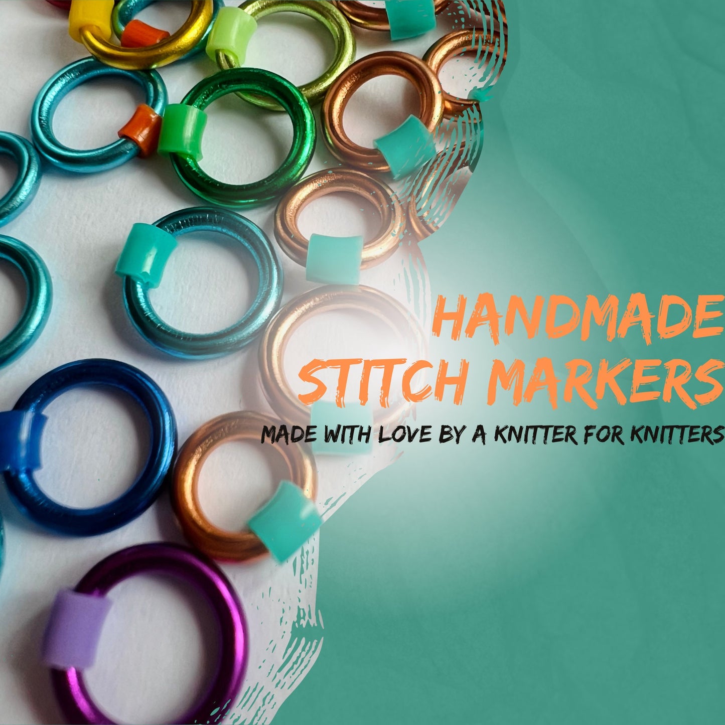 Knitting Set 40 Markers and Tin - Hipster Teal