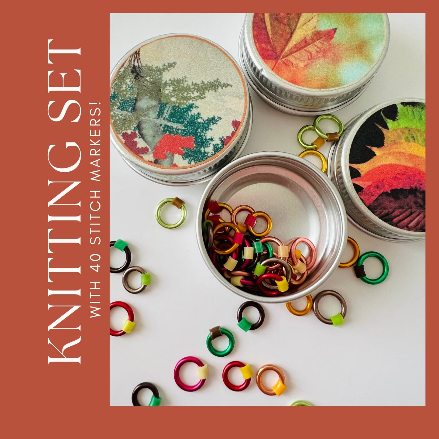 Knitting Stitch Markers - Autumn Set