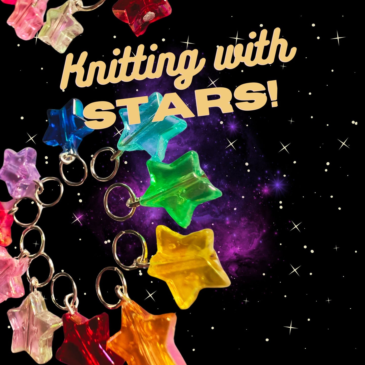 Star Stitch Markers for Knitting -Disco Star