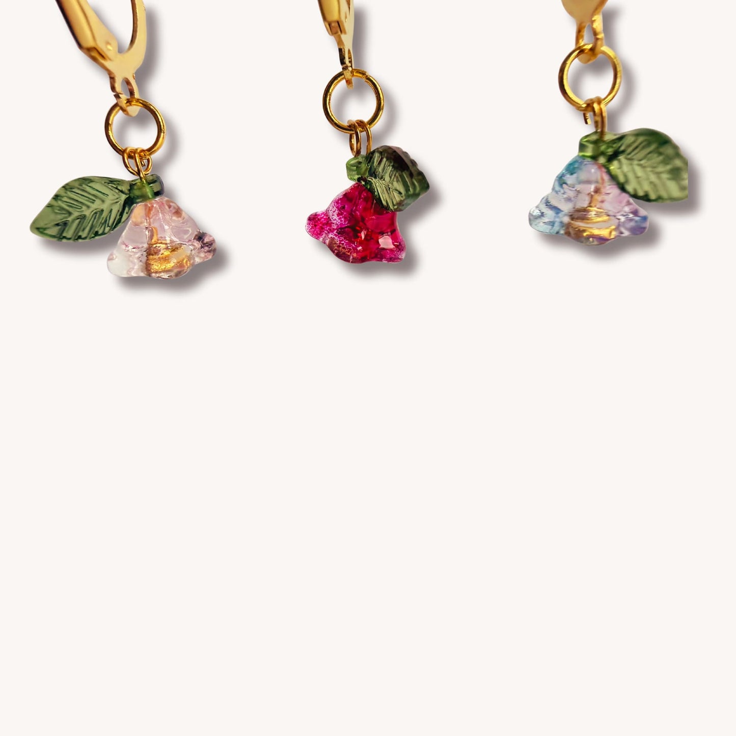 Knitting Stitch Marker Set - Flowers