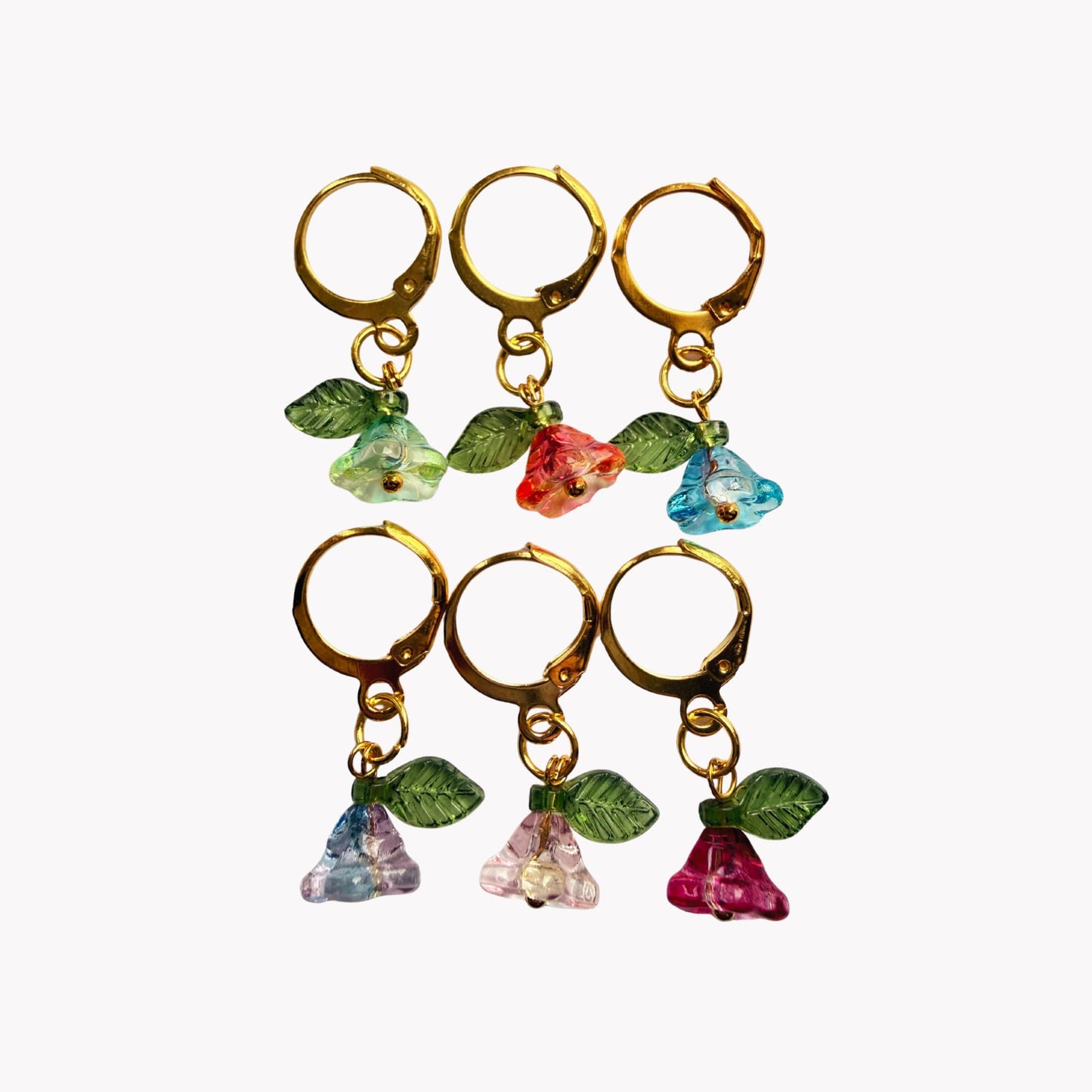 Knitting Stitch Marker Set - Flowers