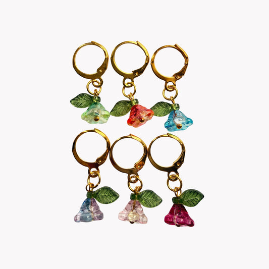 Knitting Stitch Marker Set - Flowers