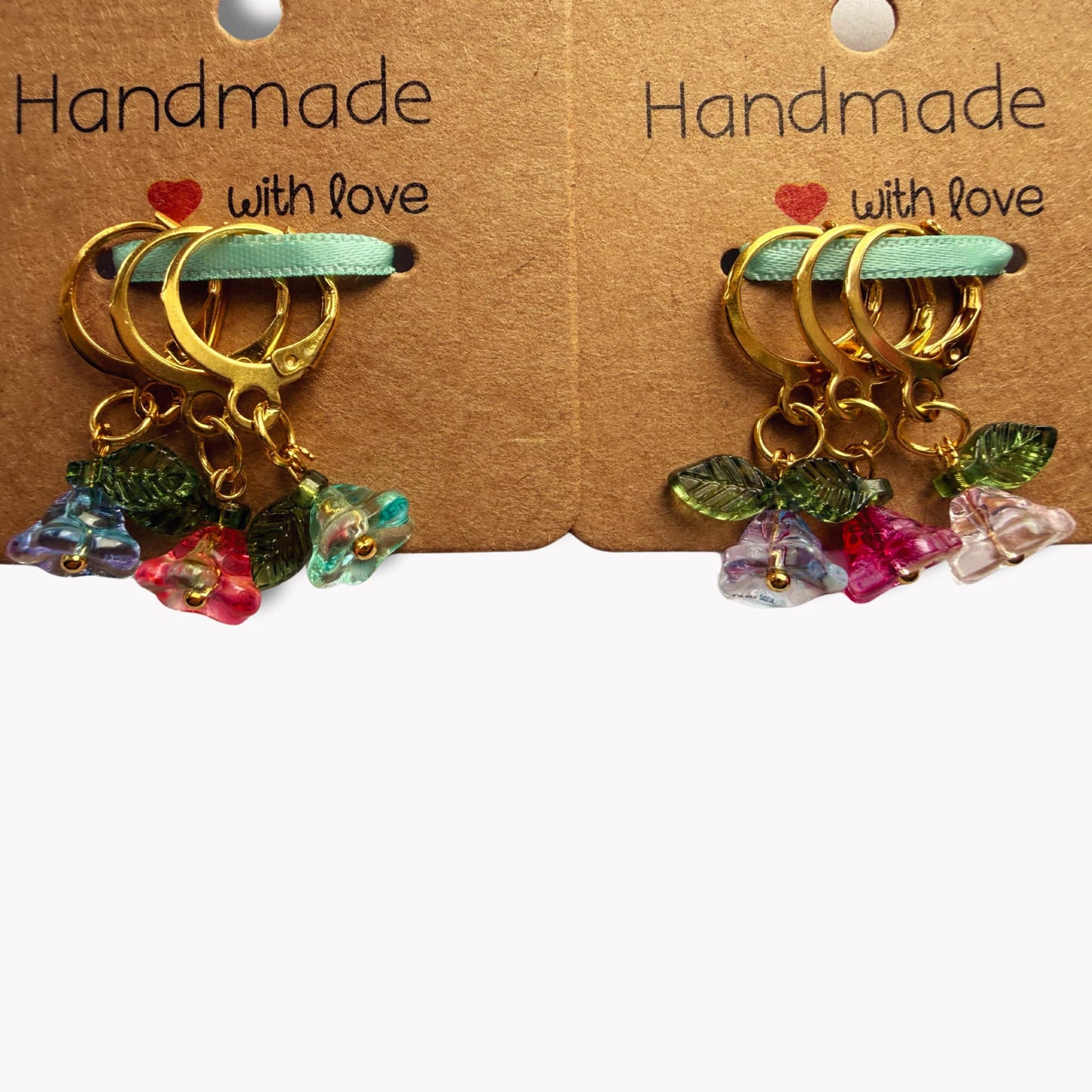 Knitting Stitch Marker Set - Flowers
