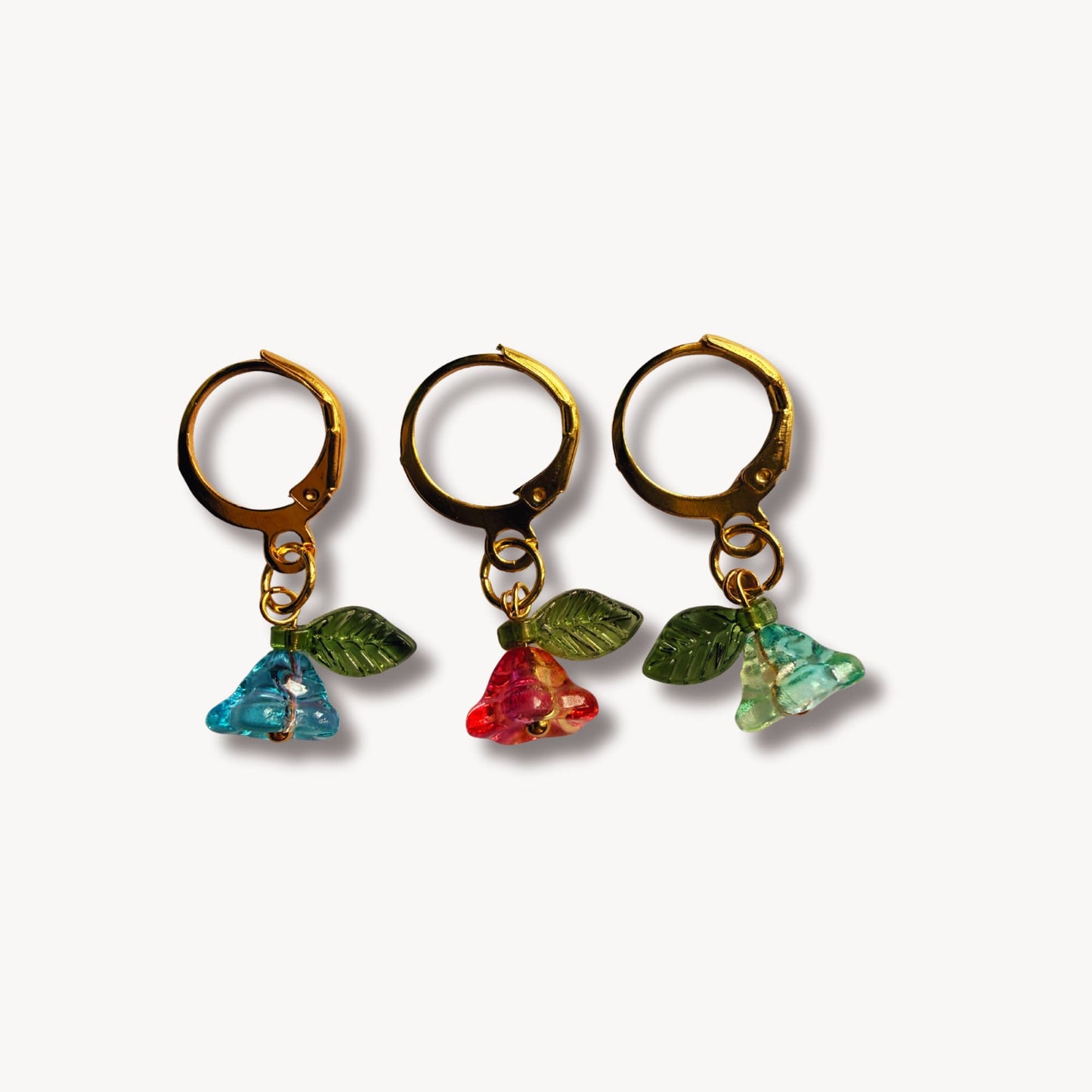 Knitting Stitch Marker Set - Flowers