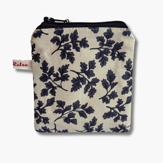 Navy and Cream Purse in 100% Cotton Limited Edition Print  - Grey Gardens