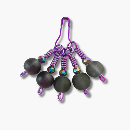 Black stitch markers for Knitting - Hipster