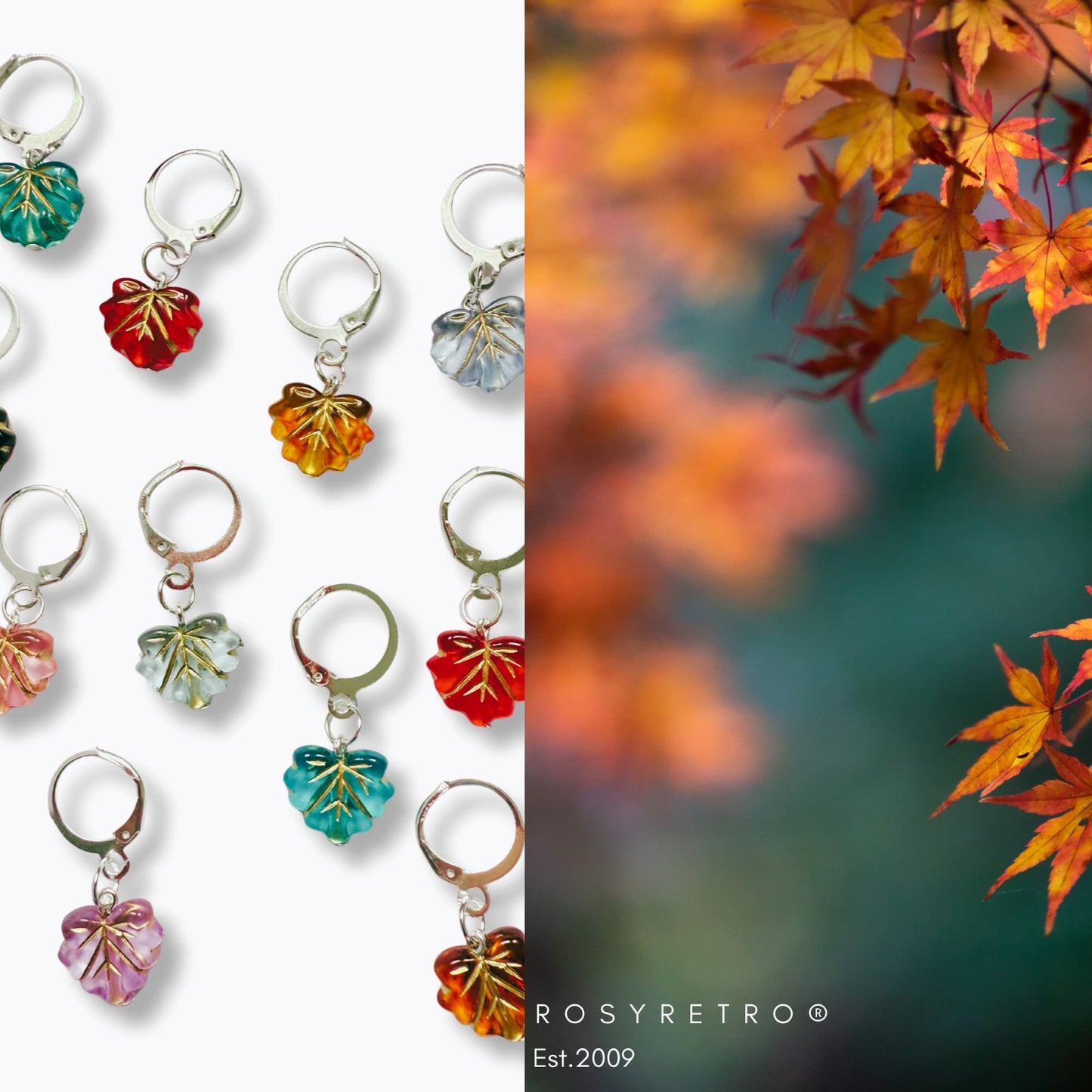 Leaf Stitch Markers - Autumn Knitting