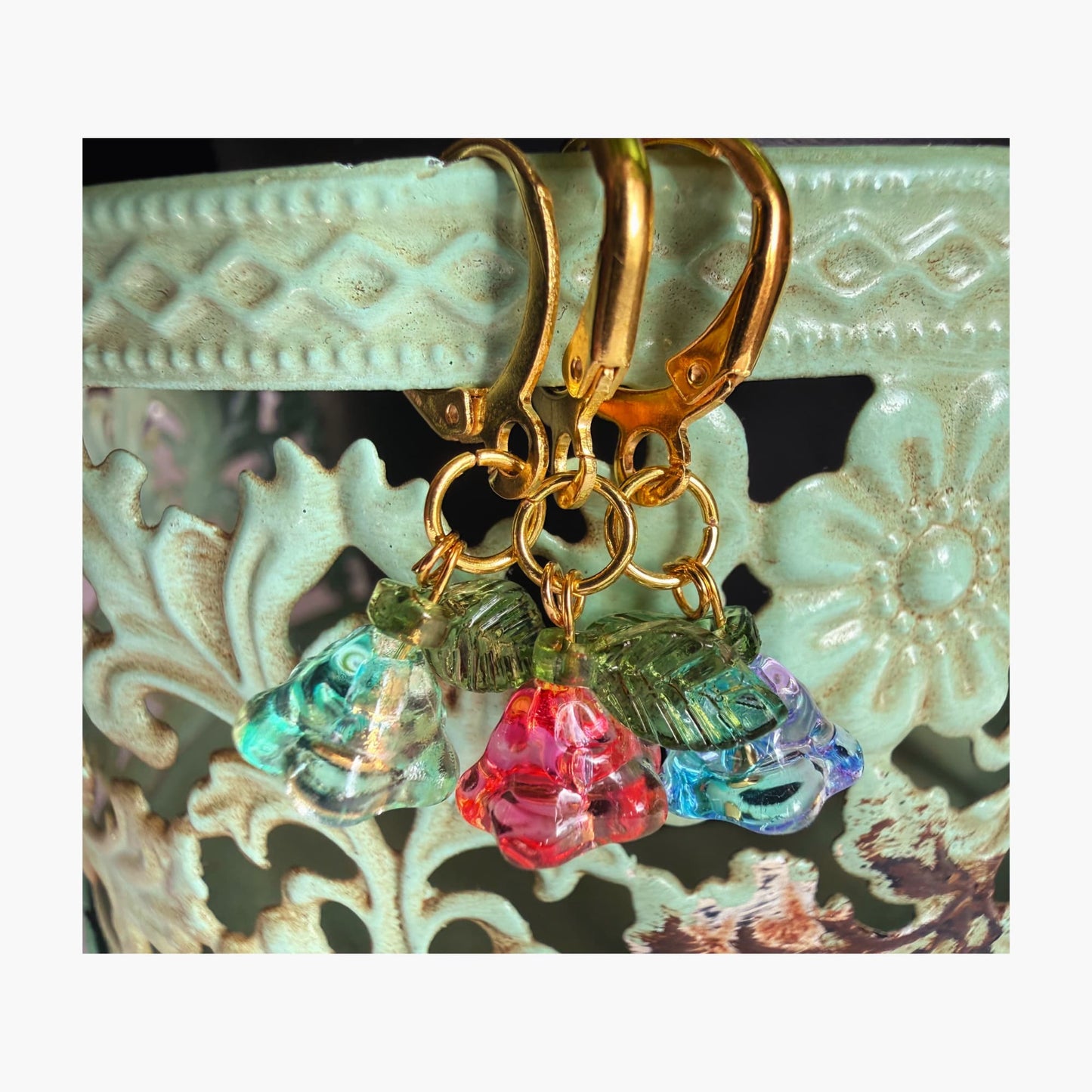 Knitting Stitch Marker Set - Flowers