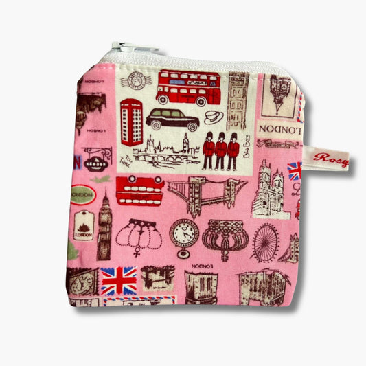 Pink London-Themed Mini Notions Purse - Portable Knitting and Sewing Accessory - Sugar London