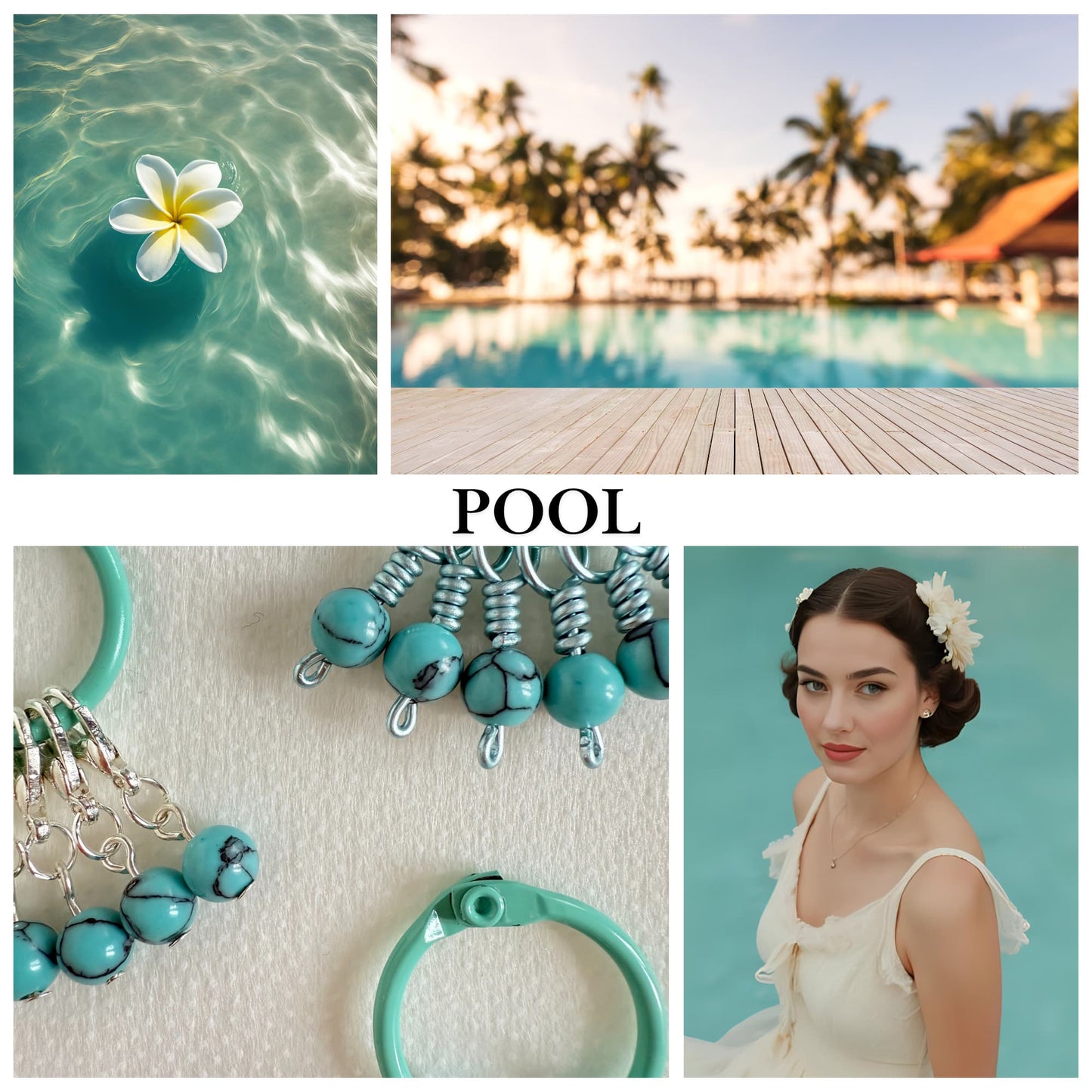 Turquoise Stitch Markers - Pool