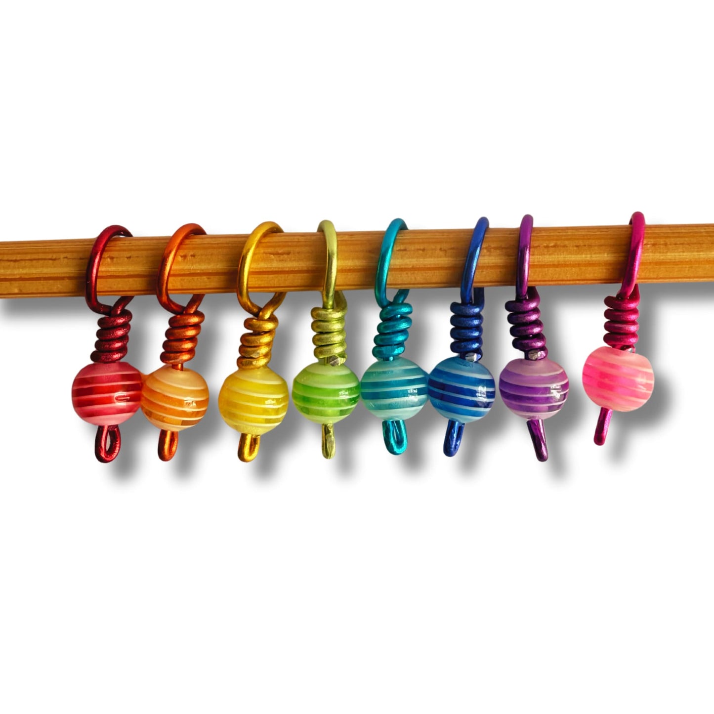 Sock Knitting Stitch Markers - Stripe Pops