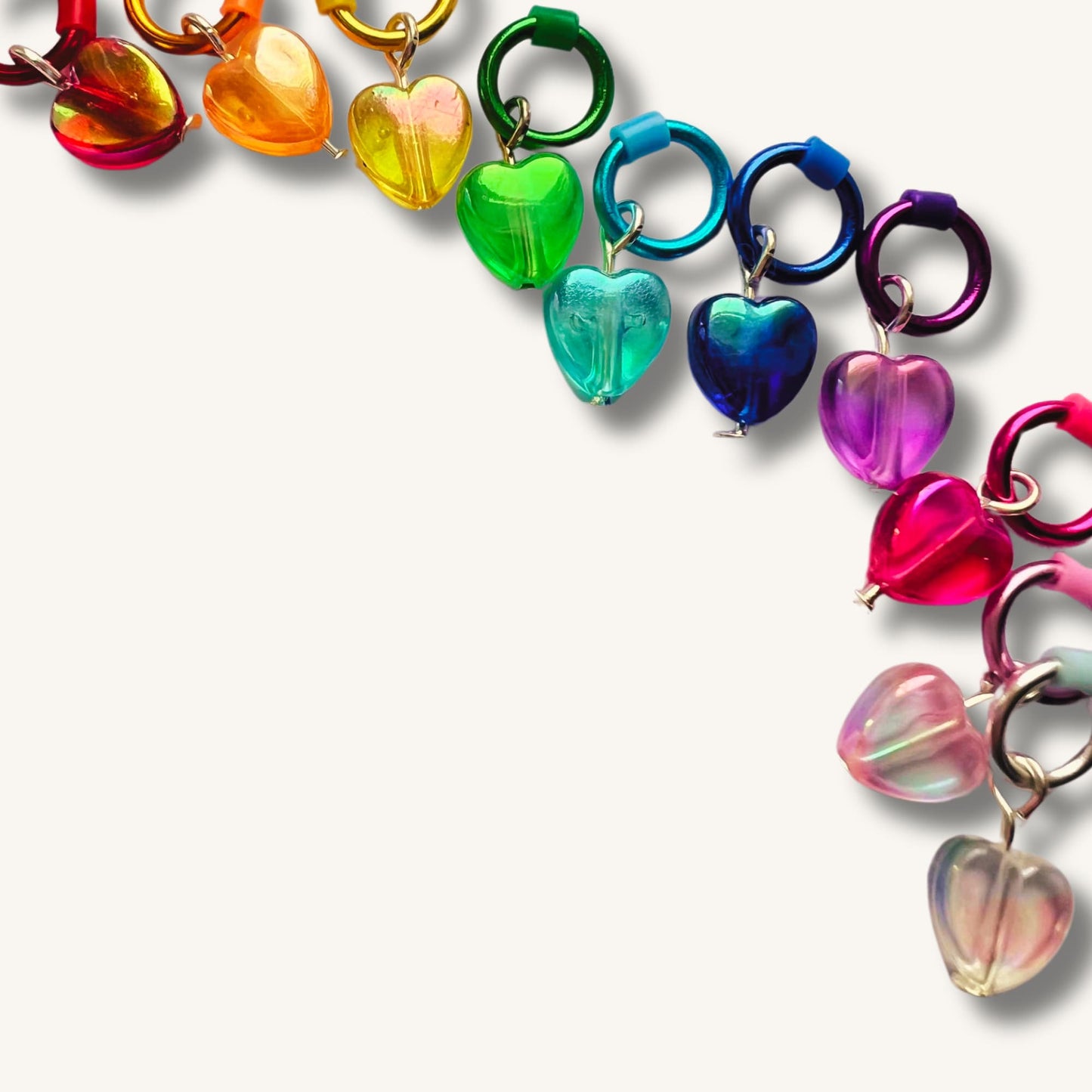 Heart Knitting Stitch Markers - Sugared Candy Charms