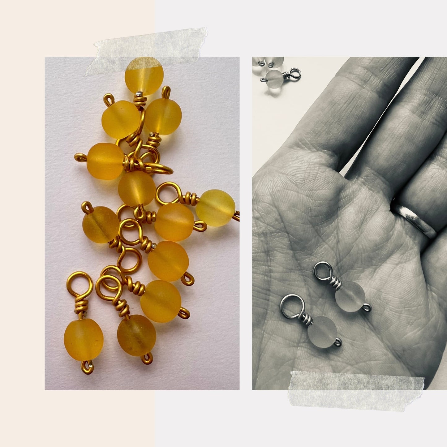 Yellow Stitch Markers for Knitting  - Lemon Pops