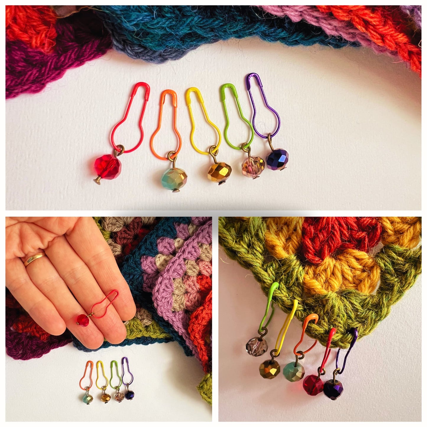 Crochet and Knitting Stitch Markers - Autumn Light