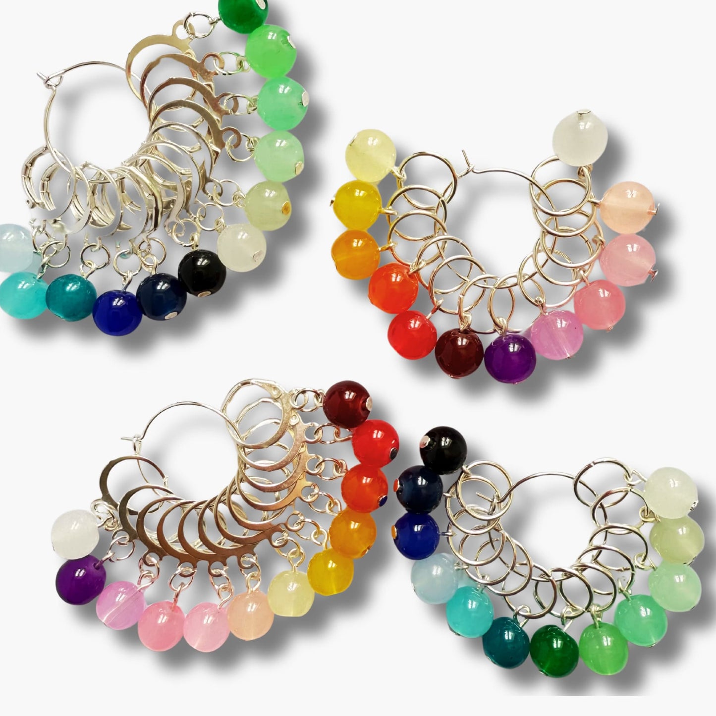 Gradient rainbow Stitch Marker Set for Knitting or Crochet - Jelly Pops