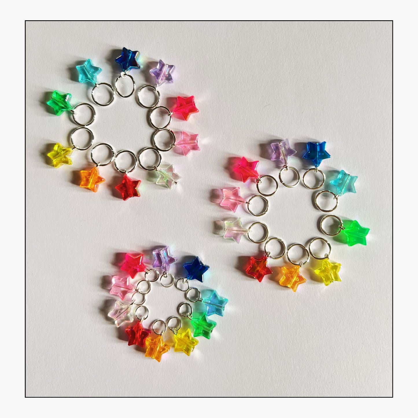 Star Stitch Markers for Knitting -Disco Star