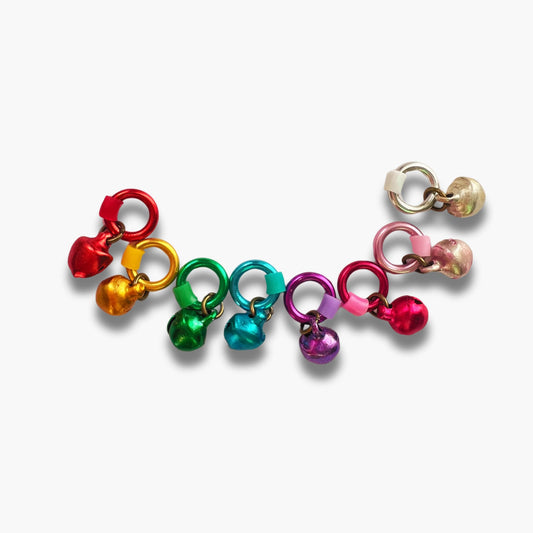 Christmas Knitting Stitch Markers, Rainbow Set - Fairy Bells