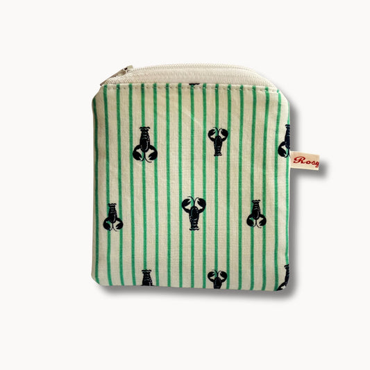 Striped Travel Purse for Stitch Markers - Seaside