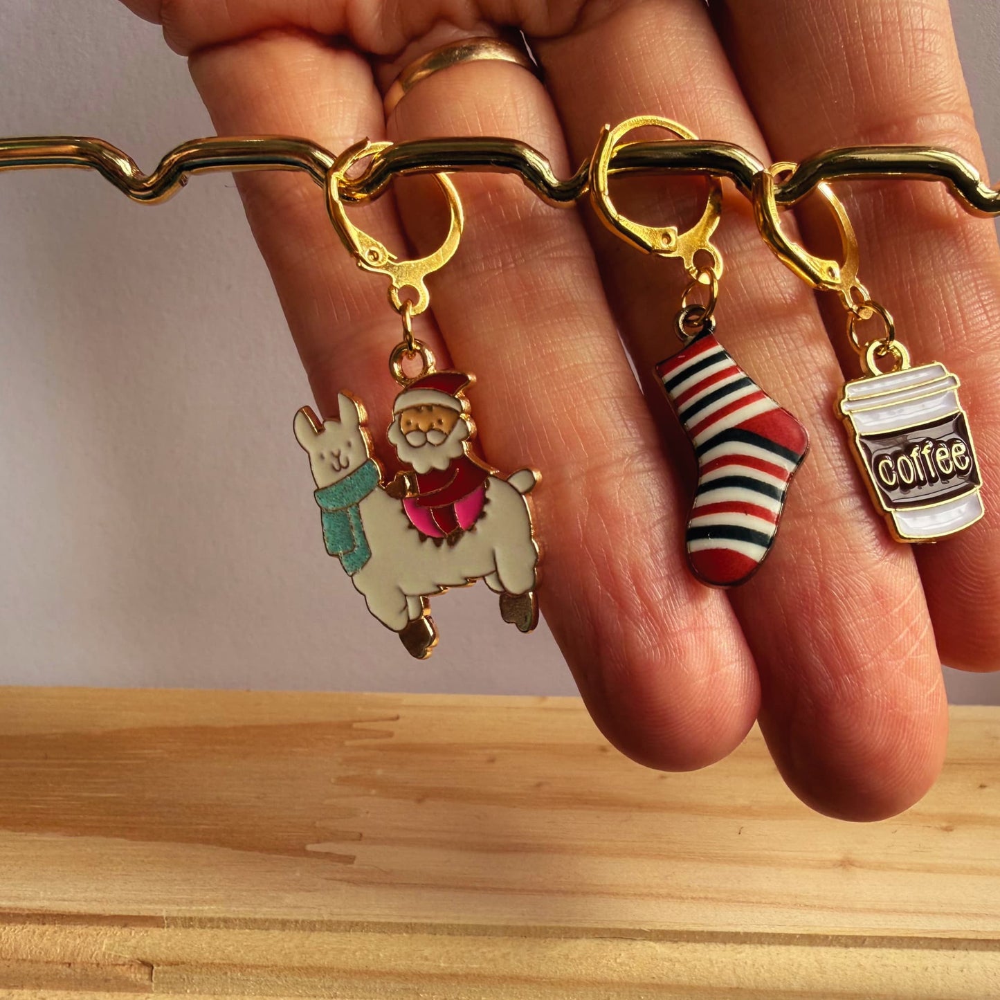 Knitting Stitch Marker Set -Cosy Christmas