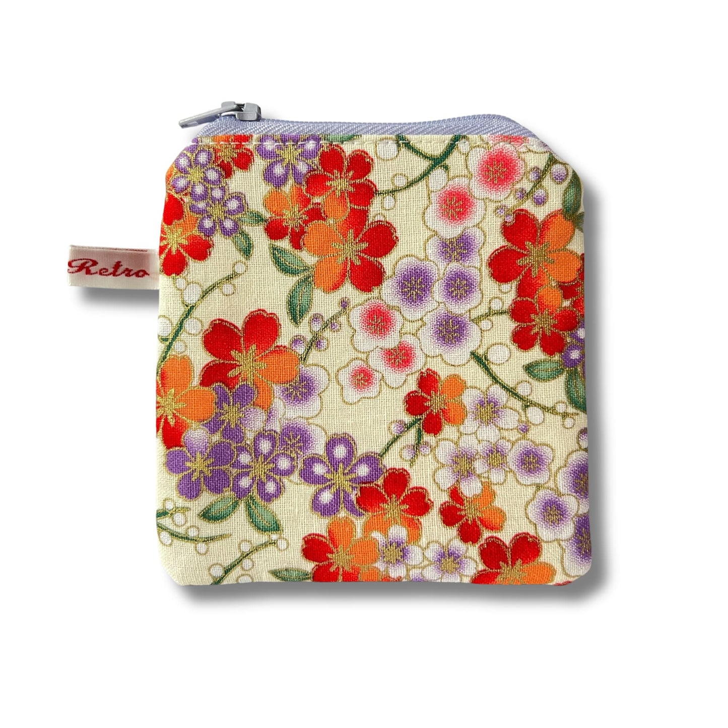 Travel Knitting Purse with Zip - Orange Blossom