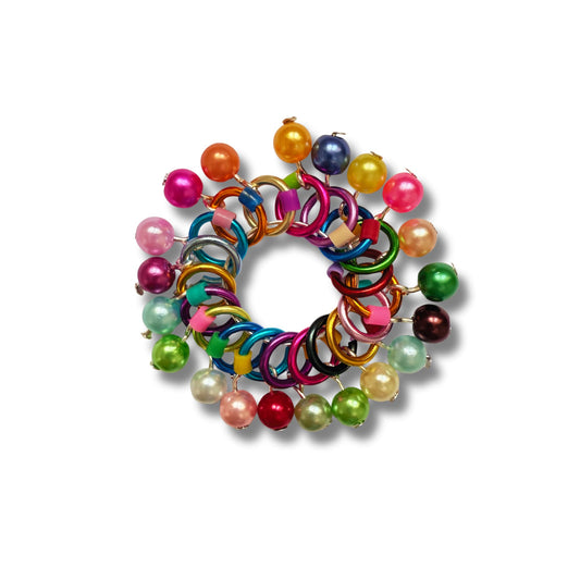 Rainbow stitch markers by RosyRetro - Circus pops