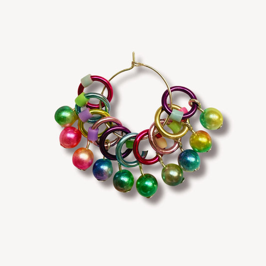 Knitting Stitch Markers in Rainbow Pastels, Snag Free - Unicorn Tears
