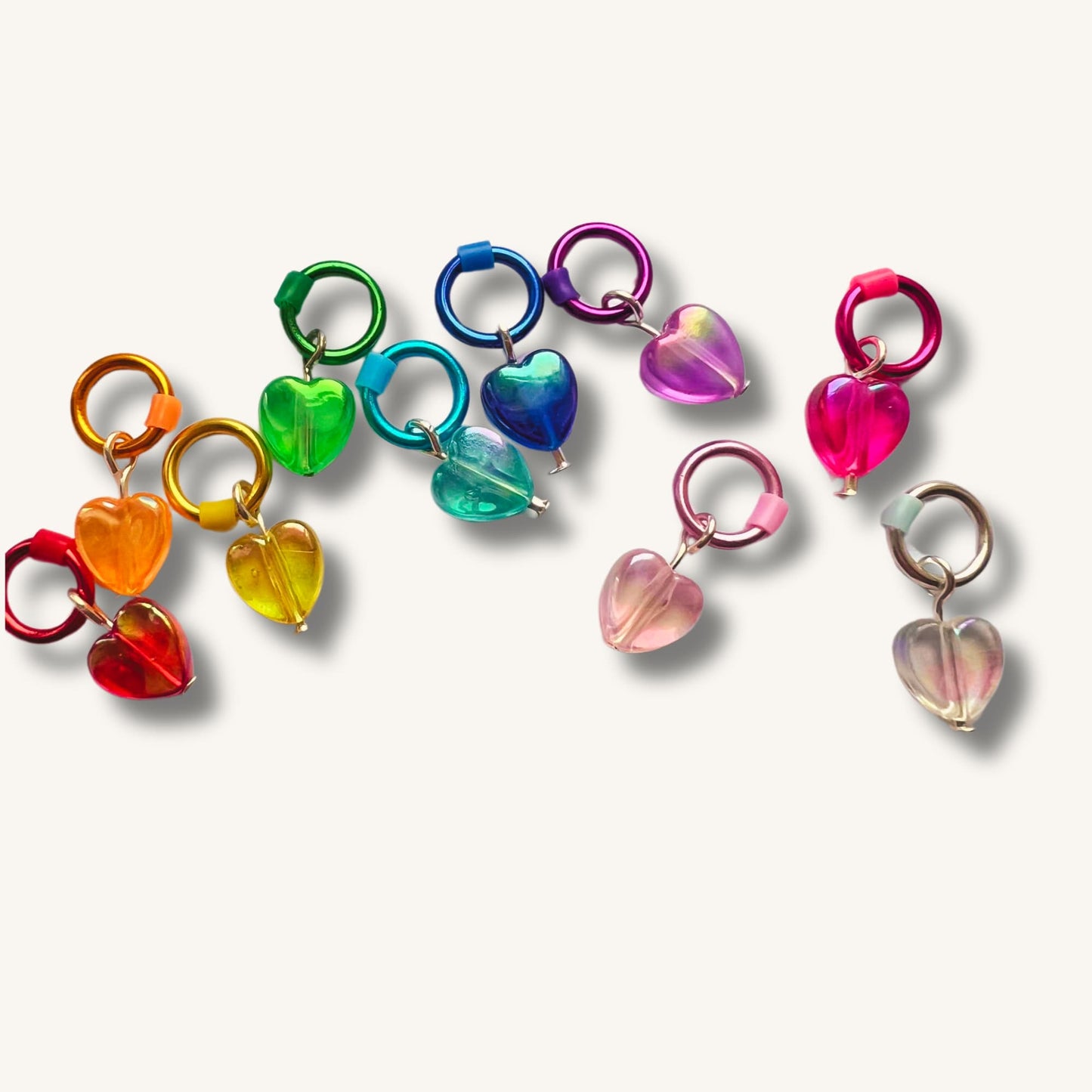 Heart Knitting Stitch Markers - Sugared Candy Charms