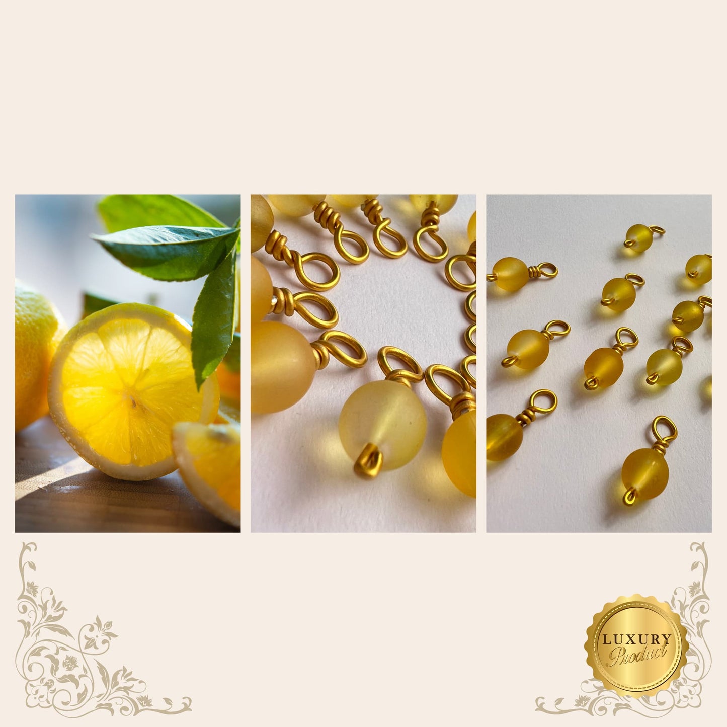 Yellow Stitch Markers for Knitting  - Lemon Pops