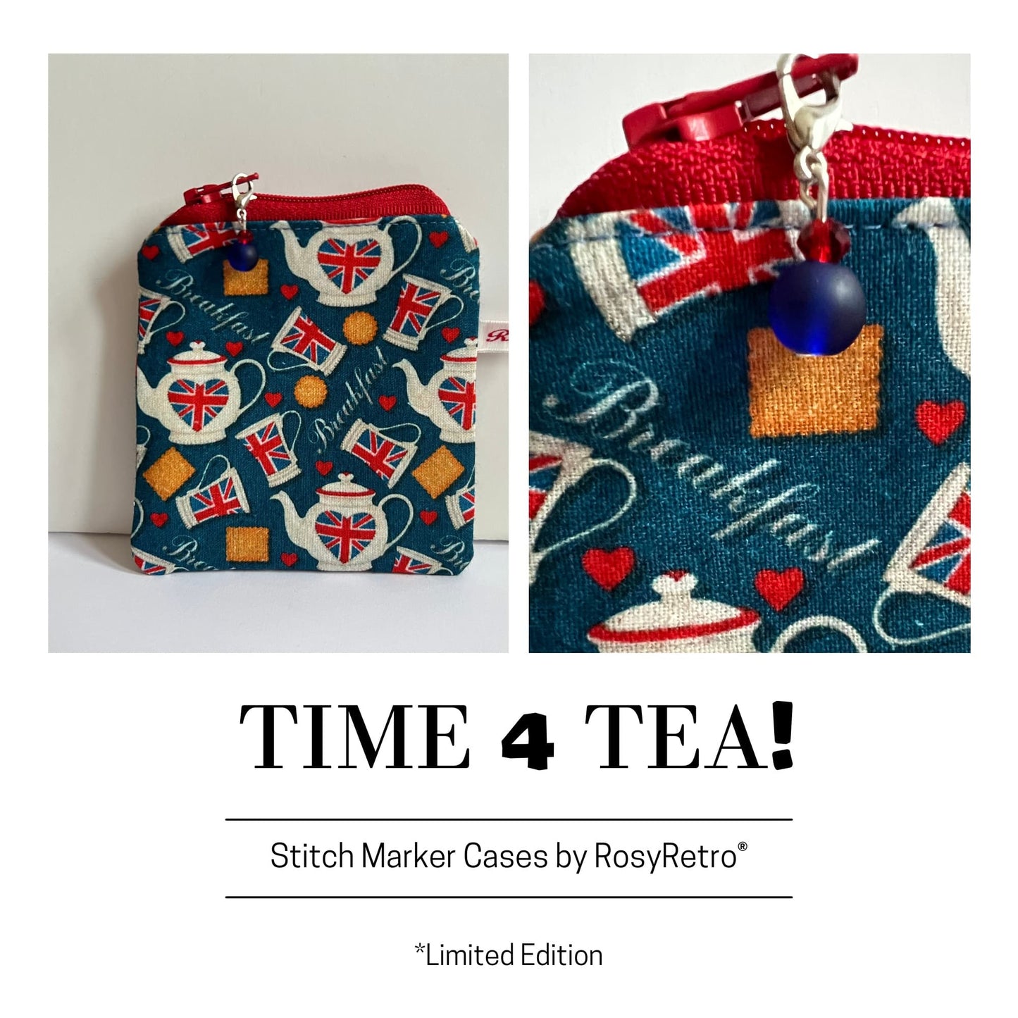 Vintage Style 1940's British Tea Time Purse - Time 4 Tea