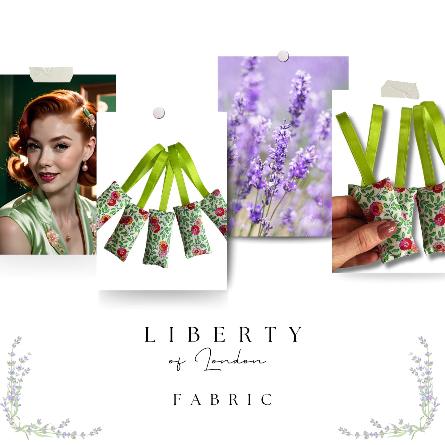 Lavender Sachets Liberty of London Fabric - Marigolds from The Artists Home Collection