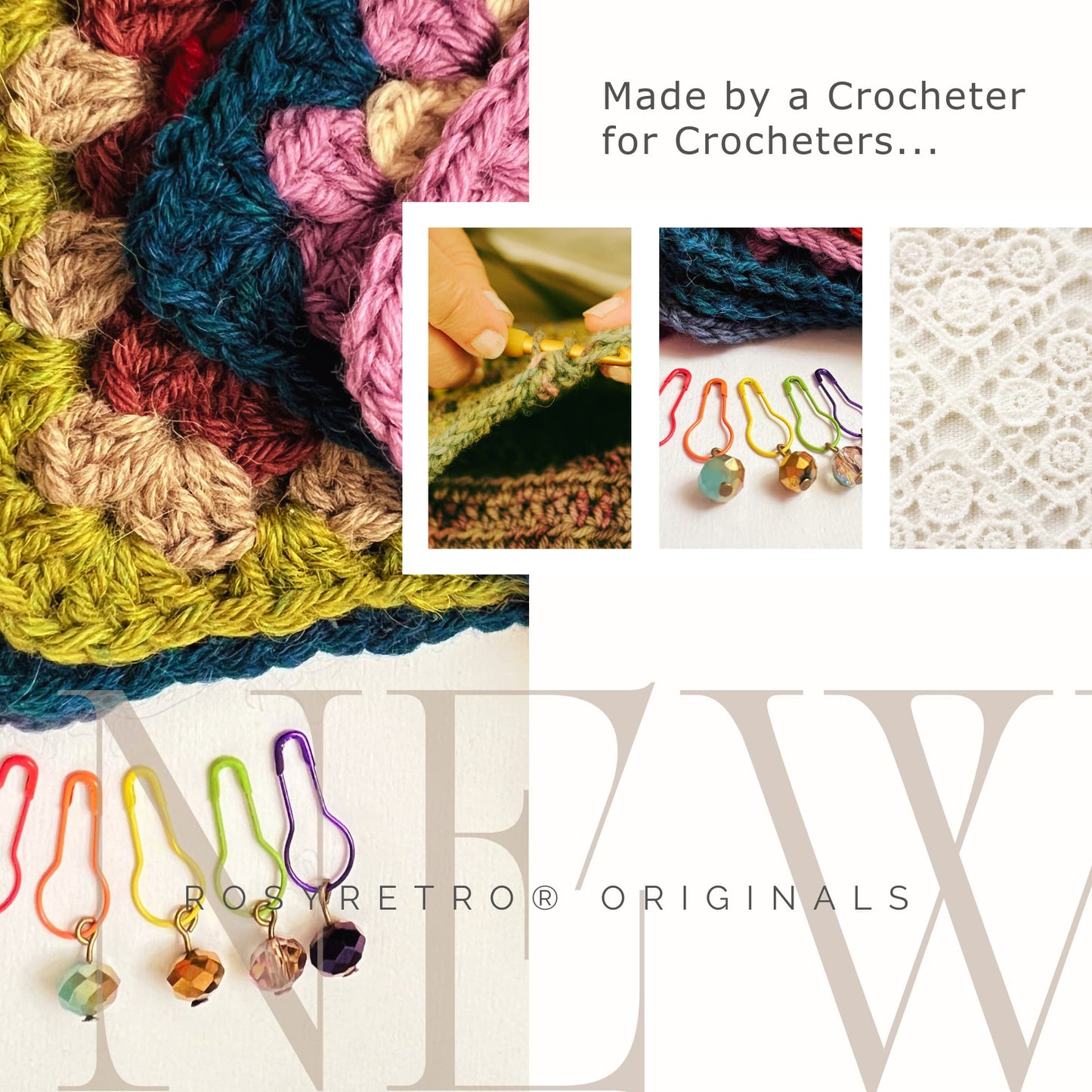 Crochet and Knitting Stitch Markers - Autumn Light