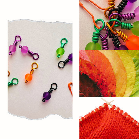 Halloween Stitch Markers, Wire Wrapped Snag Free - Spooky Pops