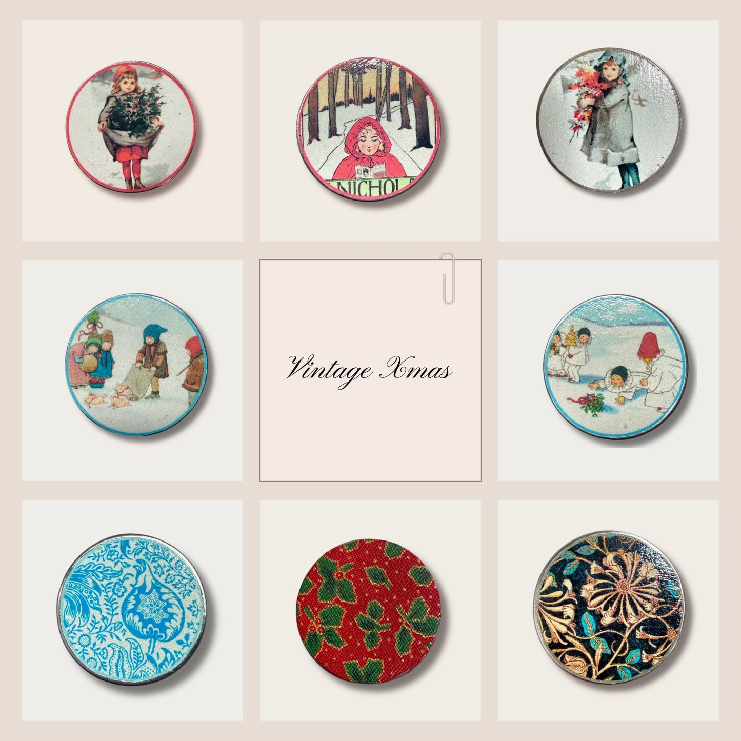 Christmas KnittingSet - 40 Stitch Markers with Storage Tin