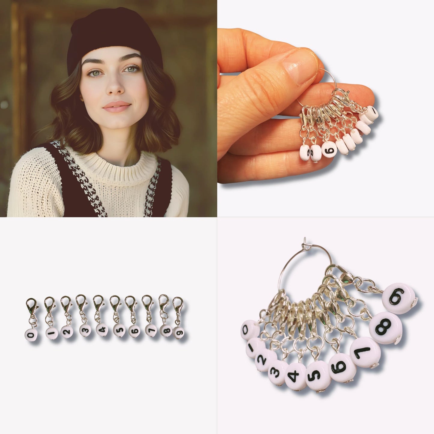 Crochet Number Stitch Markers - Numbers Set
