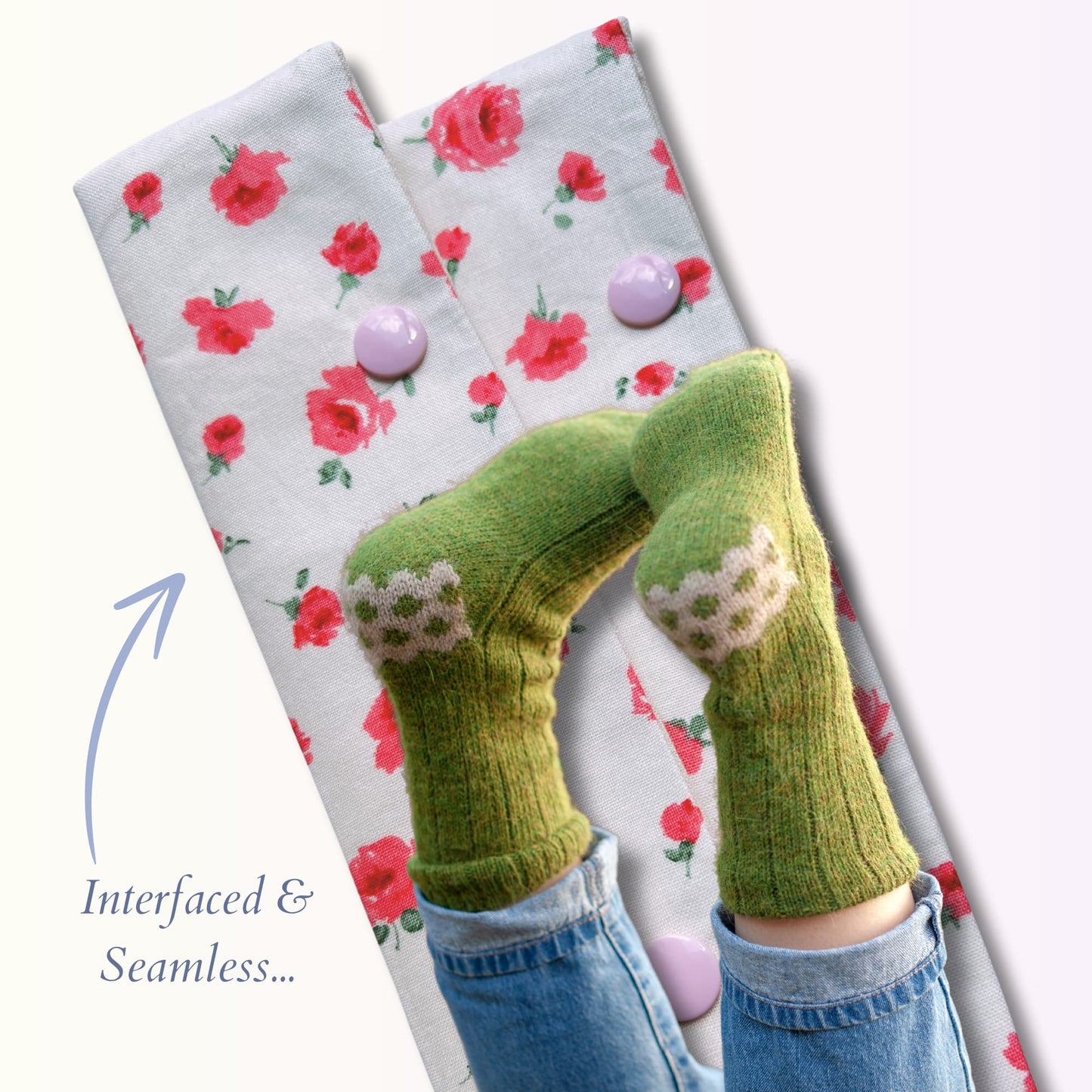 Sock Needle Case for Knitting - Liberty of London Fabric - Mary Rose 'Pink' from The Flower Collection