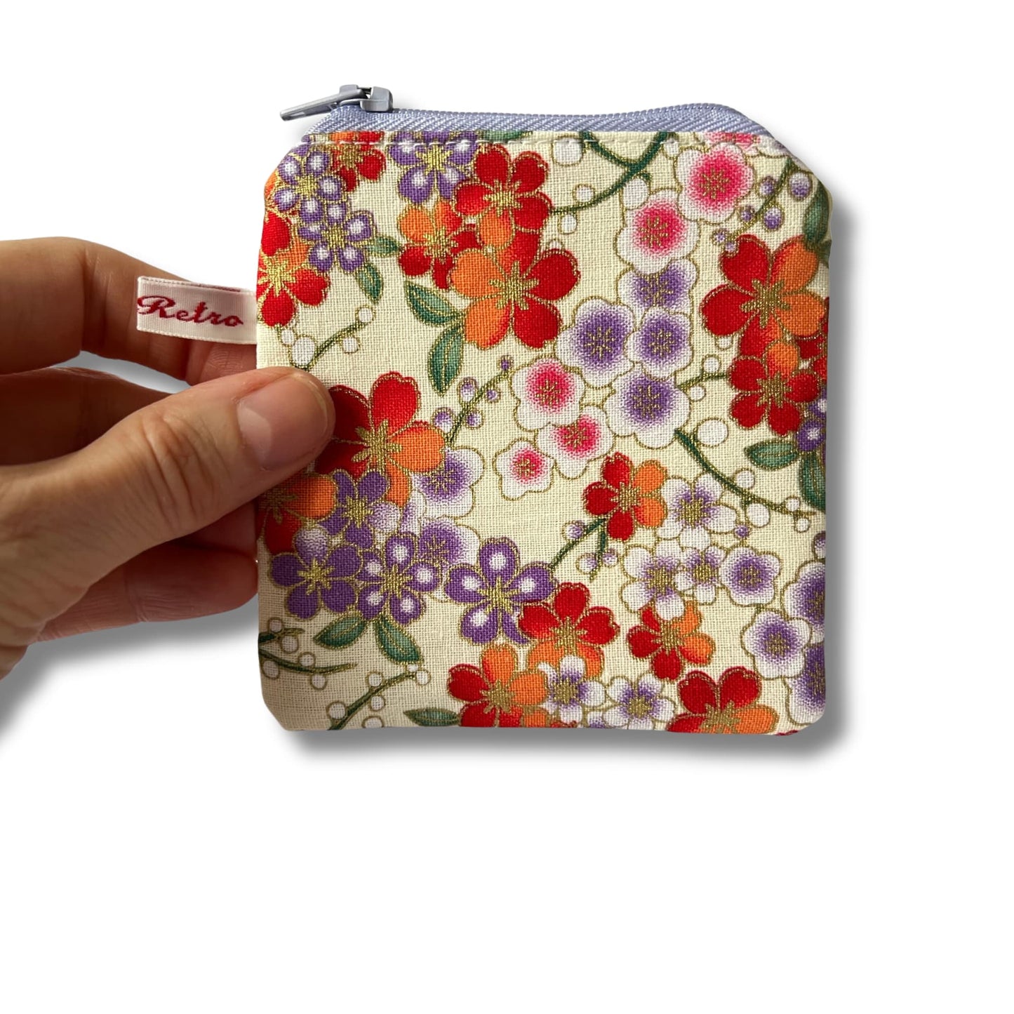 Travel Knitting Purse with Zip - Orange Blossom