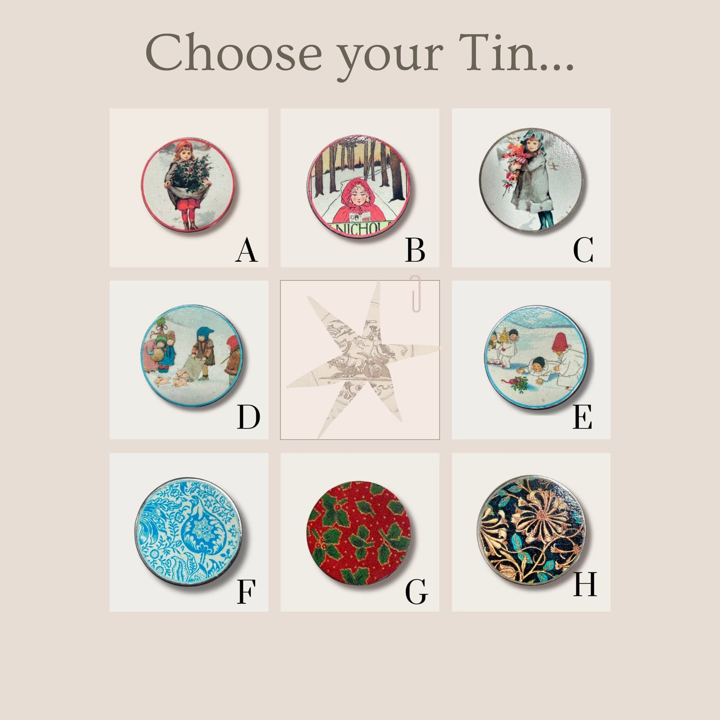 Christmas KnittingSet - 40 Stitch Markers with Storage Tin