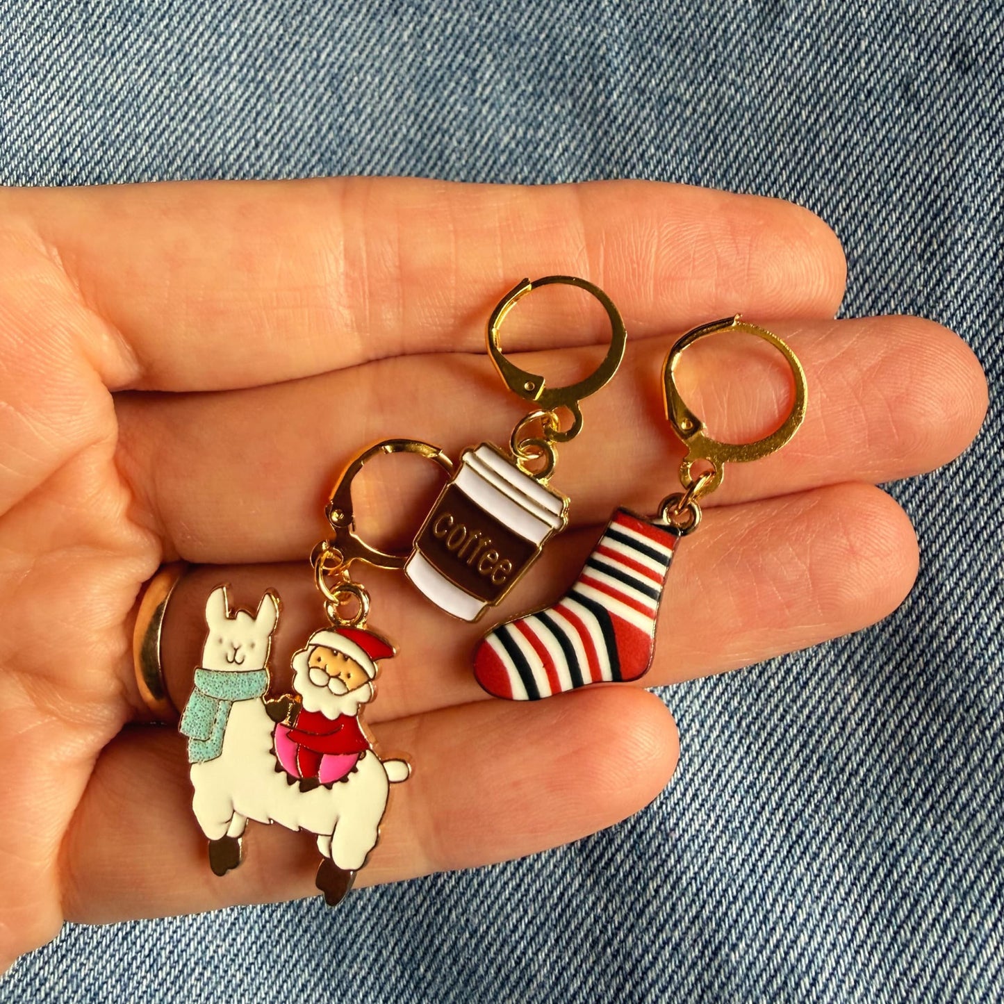 Knitting Stitch Marker Set -Cosy Christmas