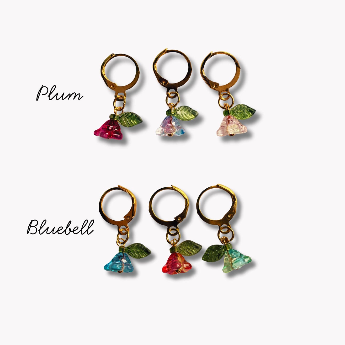 Knitting Stitch Marker Set - Flowers