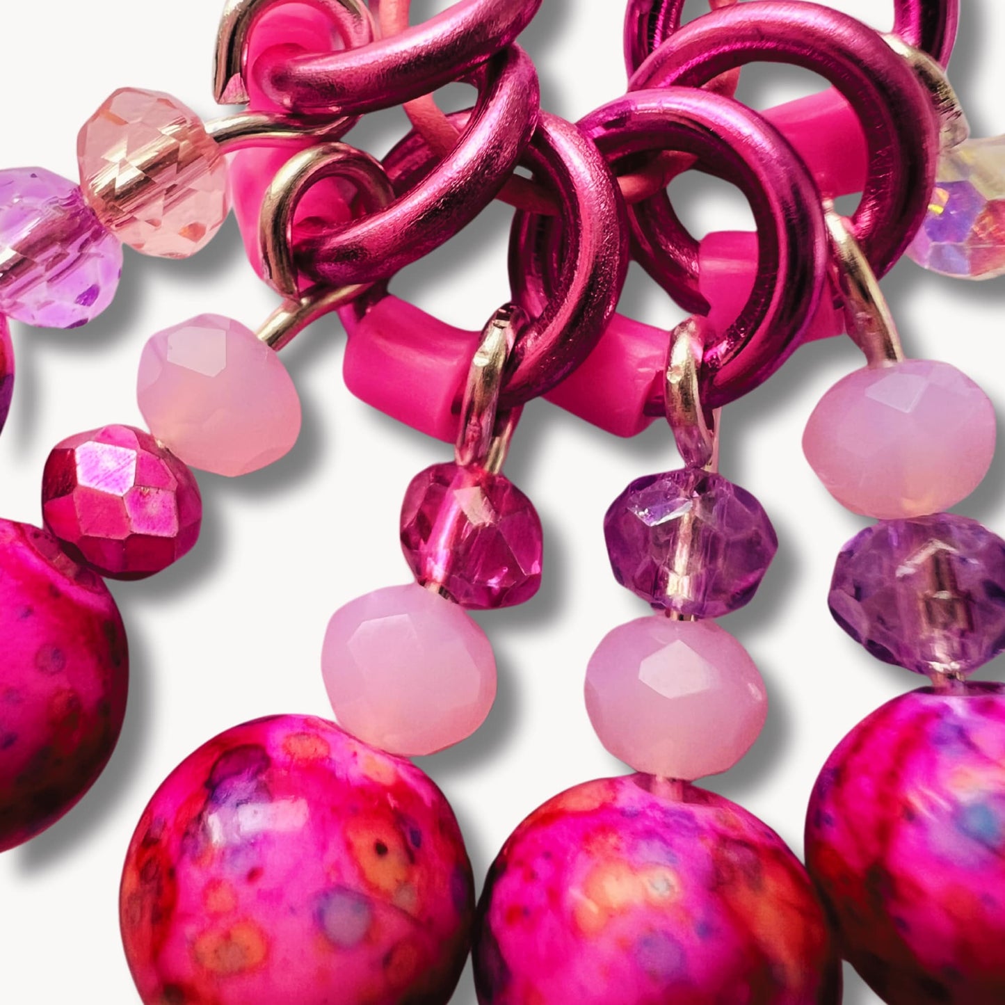 Pink Knitting Stitch Markers with Snag-Free Hoops - Pink wink