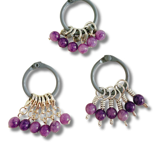 Angelite Stitch Markers - Cloud