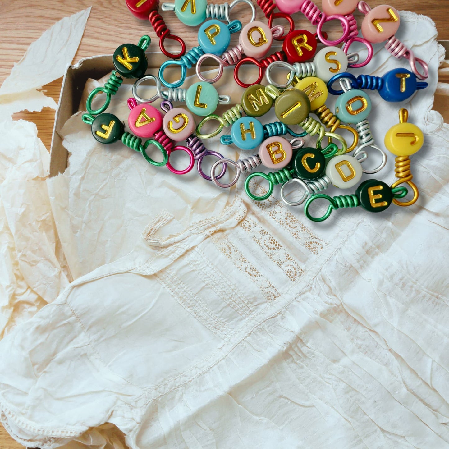 Alphabet Stitch Marker Set for Knitting - 1930's Inspired