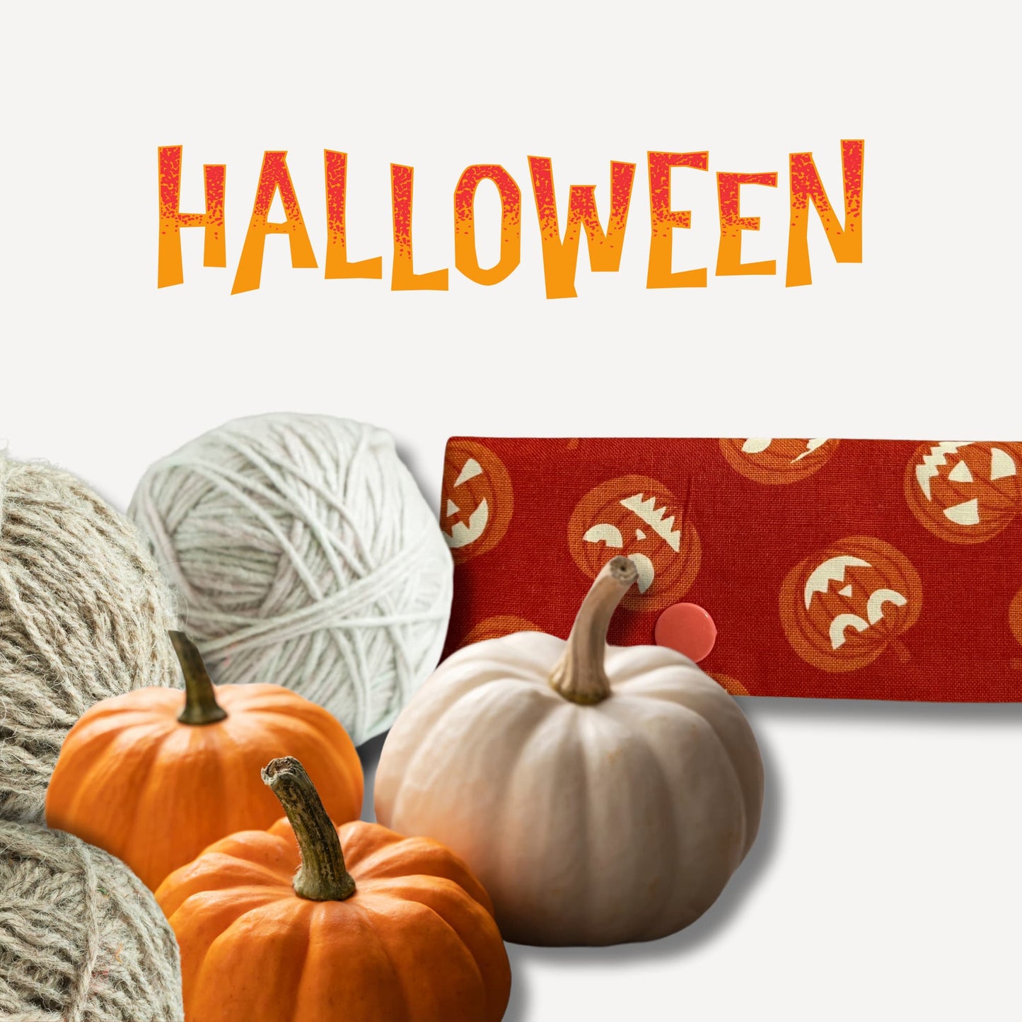 Halloween Knitting Needle Keeper for Sock Knitting Needles - Glow Pumpkin