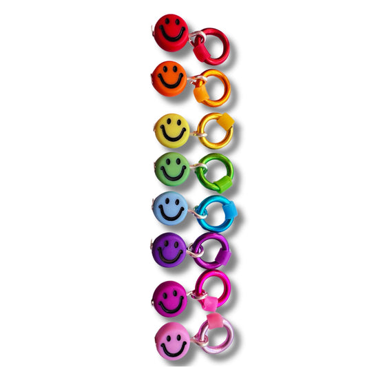 Rainbow Stitch Markers - Smiley Faces